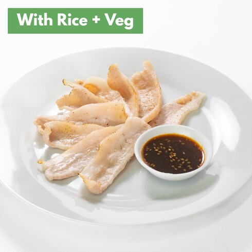 Pork Jowl with Homemade BBQ Sauce (+Rice & Veg)