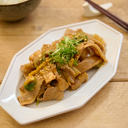 豚ばらと白菜、メンマの旨辛炒め