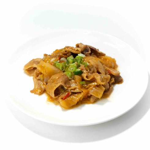 Spicy Stir-Fried Pork Belly, Chinese Cabbage and Bamboo Shoot