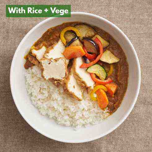 函館昆布高湯厚揚豆腐咖喱（附白飯、蔬菜、醃菜）