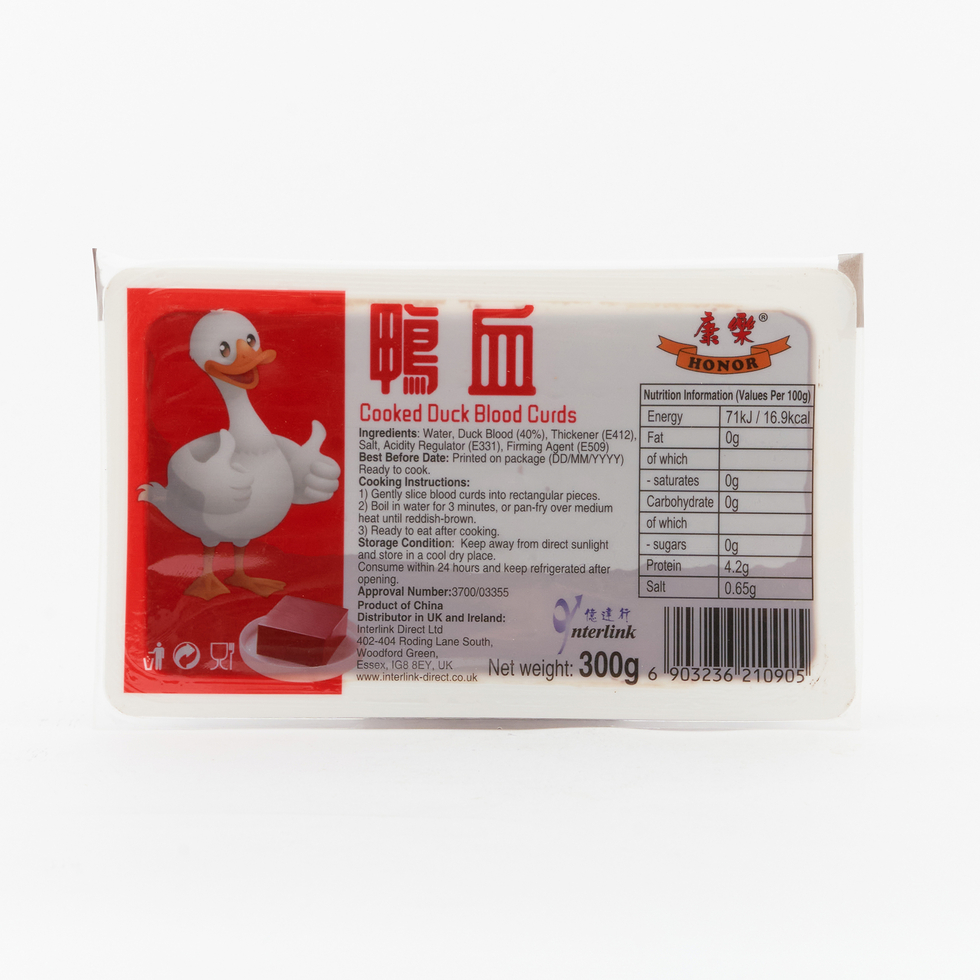 康楽 加熱済み鴨の血豆腐（鴨血）300g