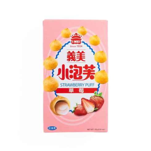 義美 小泡芙-草莓 57克