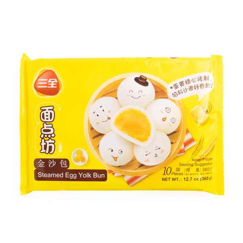 San Quan Steamed Egg Yolk Bun 360g (10Pcs)