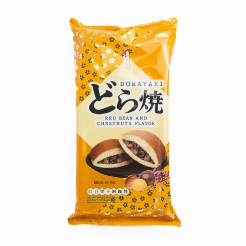 Love & Love Dorayaki Cake - Red Bean & Chestnut Flavour Filling 165g (3pcs)