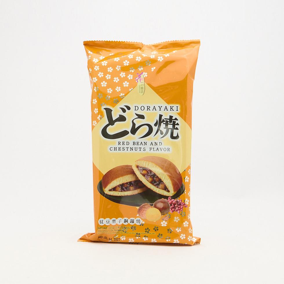 Love & Love Dorayaki Cake - Red Bean & Chestnut Flavour Filling 165g (3pcs)