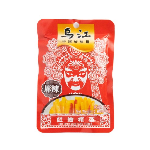 Wu Jiang Hot Spicy Zha Cai (Pickled Mustard Stem) 80g