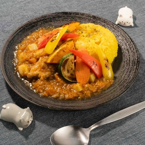 Kids' Chicken Mild Curry Set (Comes with Grilled Summer Vegetables, Rice) by Registered Dietitians