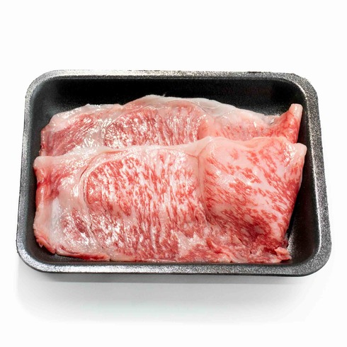 WASO厳選 プレミアムA5鹿児島県産黒毛和牛 サーロイン すき焼き＆しゃぶしゃぶ用 100-110g