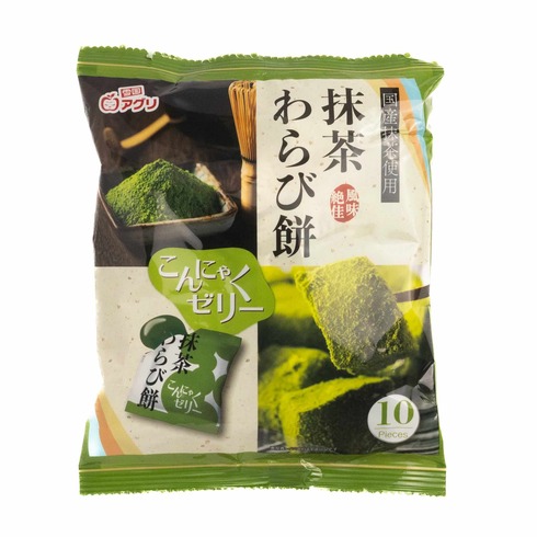 Yukiguni Agri Konnyaku Jelly (Matcha Warabi Mochi-style) 10 pieces
