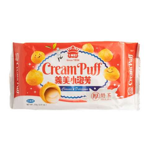 義美小泡芙-厚奶茶 57克