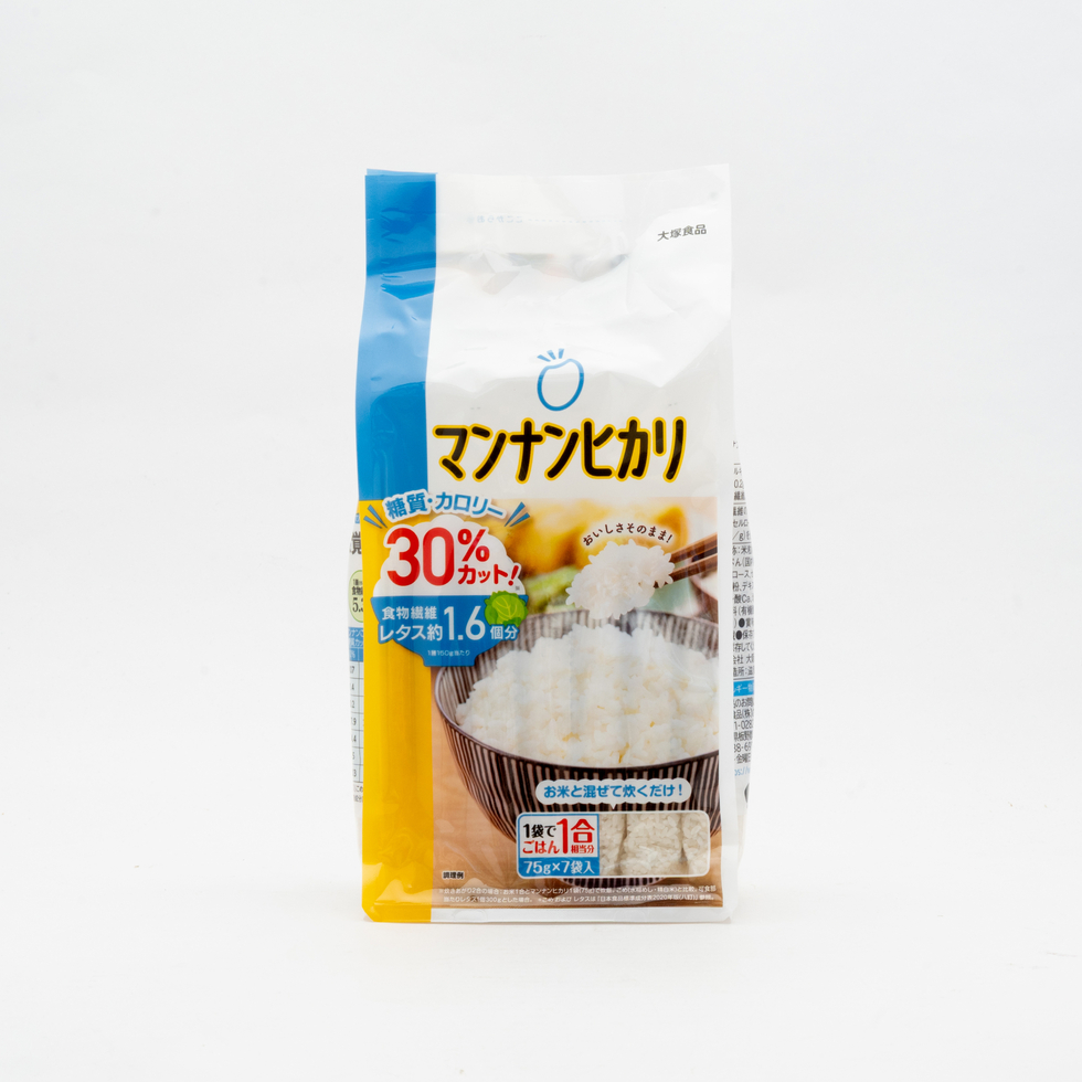 Otsuka Mannan Hikari (Cook with rice - a konjac-based product for calorie and carbohydrate control) – 75g × 7 Sticks