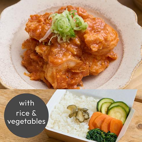 海老チリ（ご飯・野菜・漬物付）