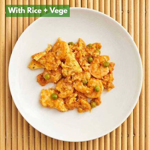 海老チリ（ご飯・野菜・漬物付）