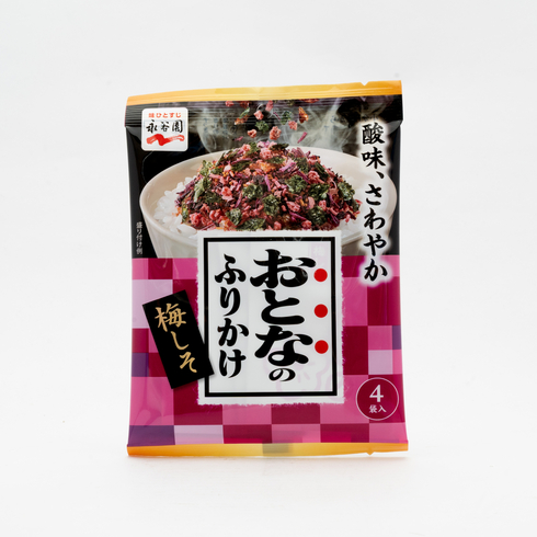 Nagatanien Otona no Furikake (Japanese Seasoning Mix for Rice) – Ume (Plum) Shiso Flavour 6.8g (4 Sachets)