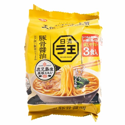 日清 拉王 豬骨醬油味 3包裝
