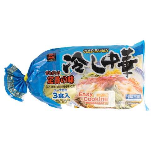 Miyakoichi Hiyashi Chuka Cold Ramen with Soy Sauce & Vinegar Dressing (3 Servings / 690g)