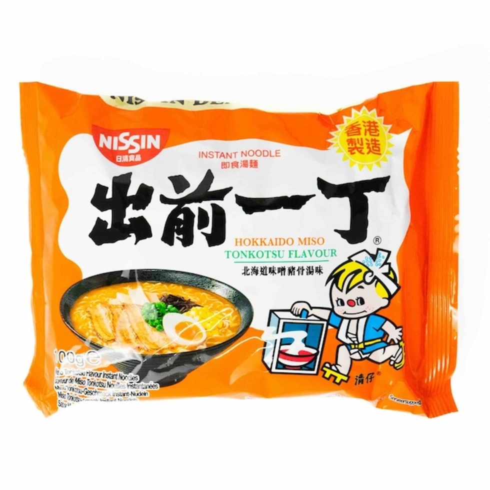 【Best Before:23/07/2025】Nissin Demae Ramen Noodle  - Hokkaido Miso Tonkotsu 100g / 出前一丁-北海道味噌豬骨湯味 100g