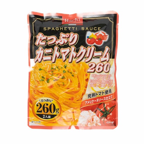 ハチ インスタントスパゲッティソース たっぷりカニトマトクリーム 260g