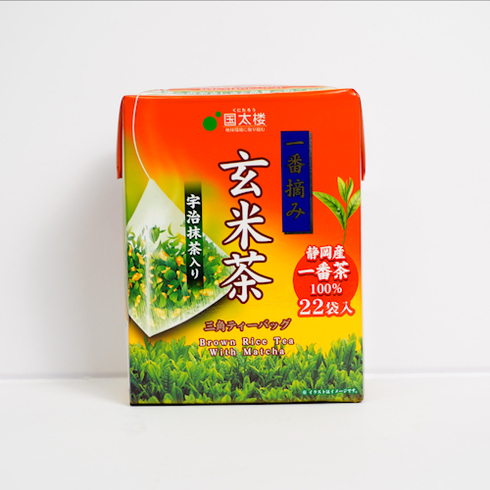 Kunitaro Pyramid Tea Bags - Genmaicha Brown Rice Tea with Matcha 50g 20teabags