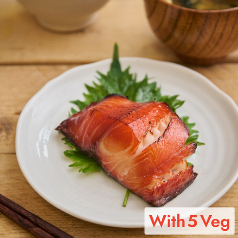 Black Cod Marinated in Homemade Mirin & Soy Sauce 80-90g (+5 veg)