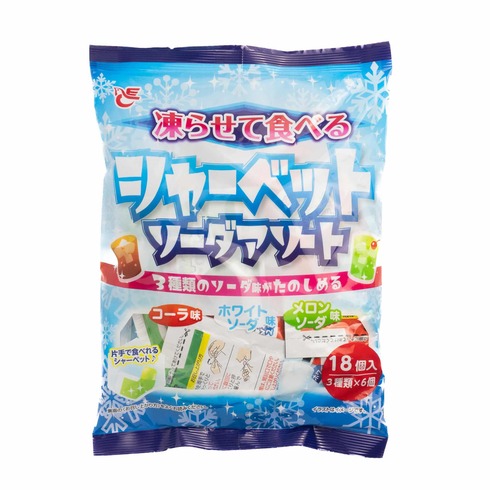 Ace Bakery Freeze-and-Eat Sorbet Soda Assortment  (20g×18 pieces)