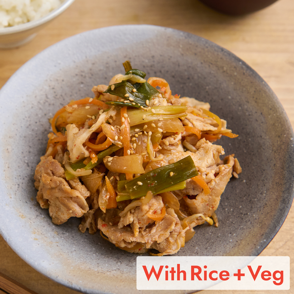 韓式泡菜炒豬肉（附白飯）