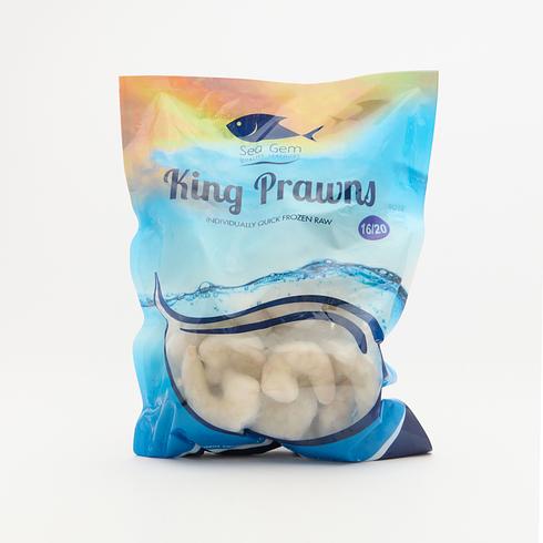 Sea Gem King Prawns 16/20 (Raw, Peeled & Deveined) 1Kg (Net 700g)