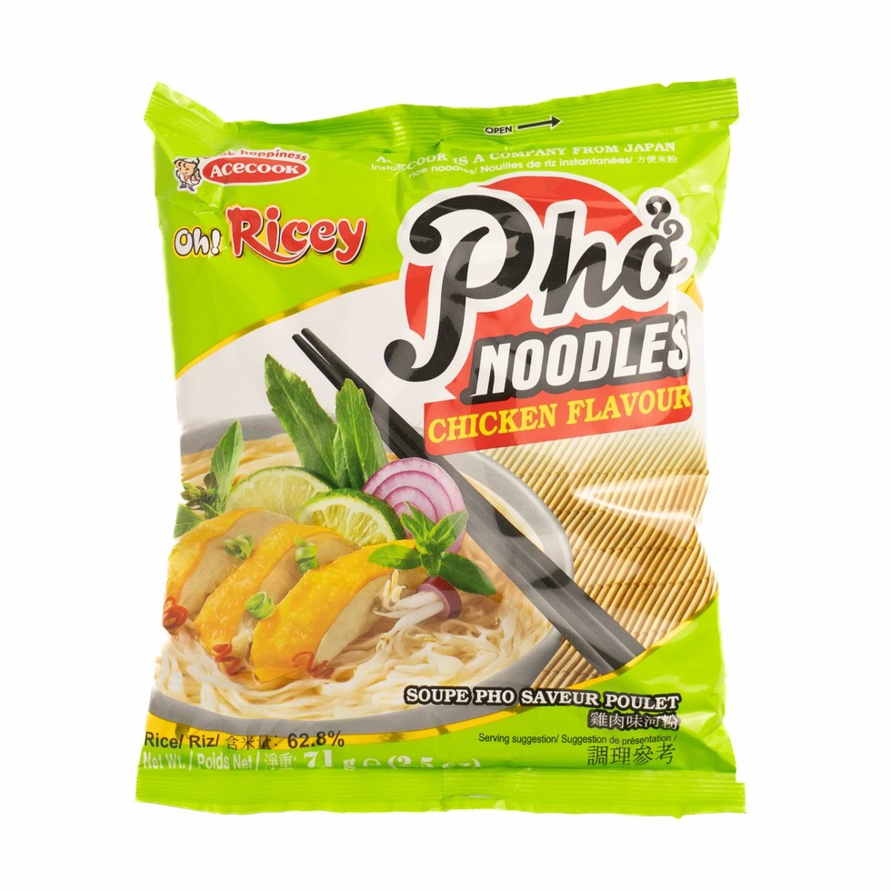 Acecook Oh! Ricey Instant Pho Rice Noodles (Chicken Flavour) / 越南河粉 (雞肉味) 70g