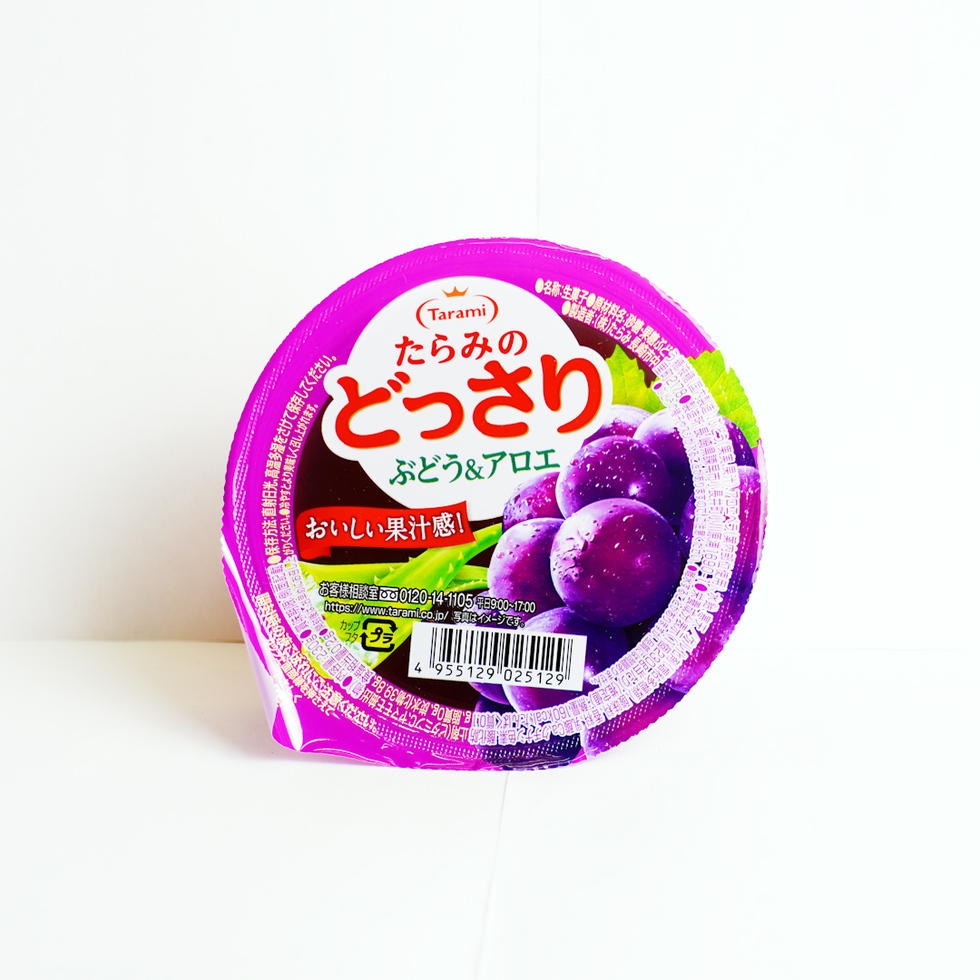 【Best Before:01/09/2025】Tarami Grape Flavoured Jelly With Aloe Vera Chunks 230g
