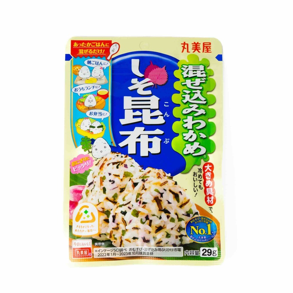 【Best Before:17/09/2025】Marumiya Mazekomi Wakame Seaweed Shiso Kelp 29g