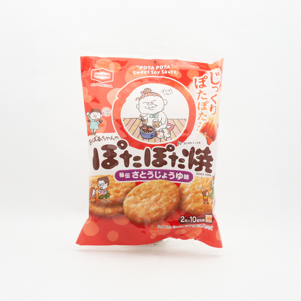 【Best Before:24/04/2026】Kamedaseika Obaachan No Potapotayaki Sweet Soy Sauce Rice Crackers  122g