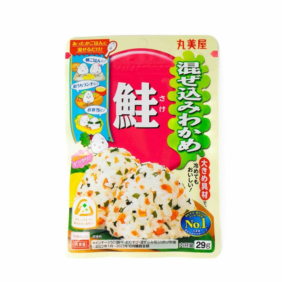【Best Before:27/09/2025】Marumiya Mazekomi wakame with salmon 29g