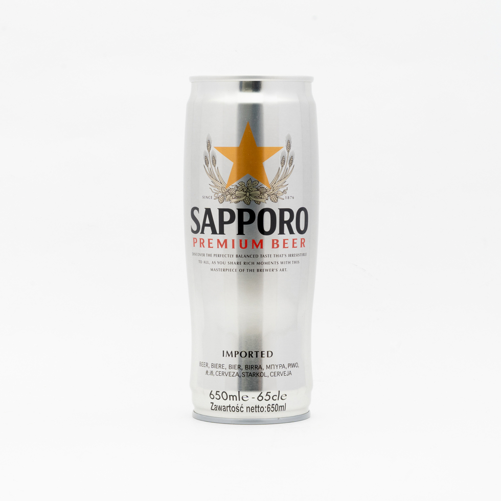Sapporo Premium Beer (Silver Can) 5% 650ml