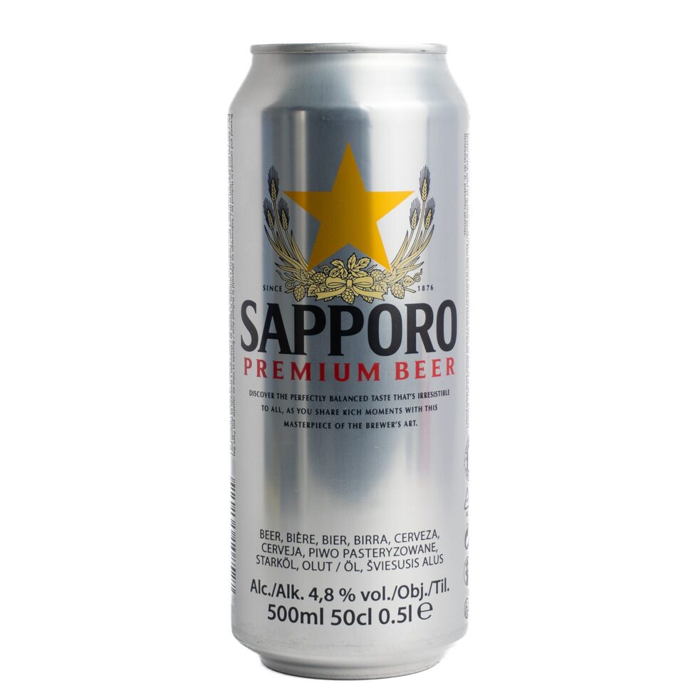 Sapporo Premium Beer Can 4.8% 500ml