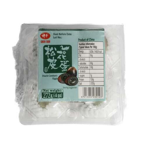 Shen Dan Duck Century Eggs 4 Pieces 272g