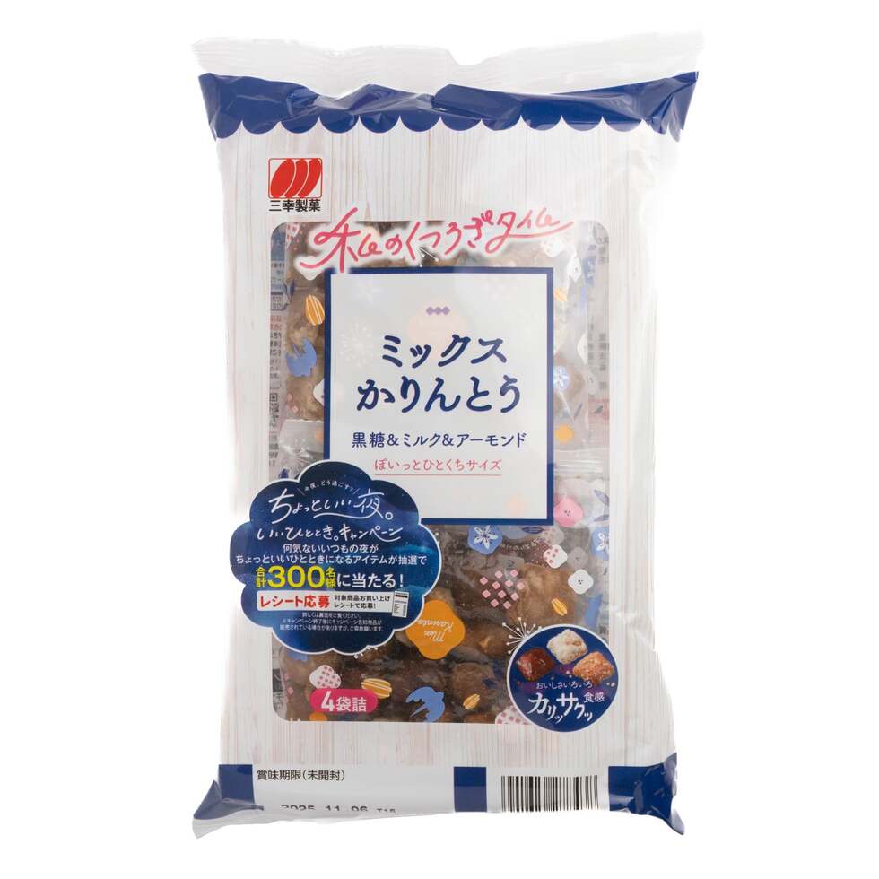Sanko Seika Mixed Karinto (Japanese Sweet Fried Dough Snacks) 114g