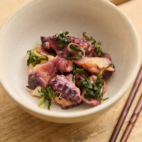 Premium Cornish Octopus Salad with Ponzu & Shiso 60g by Nobu Sakaguchi (15 years at a Michelin starred)