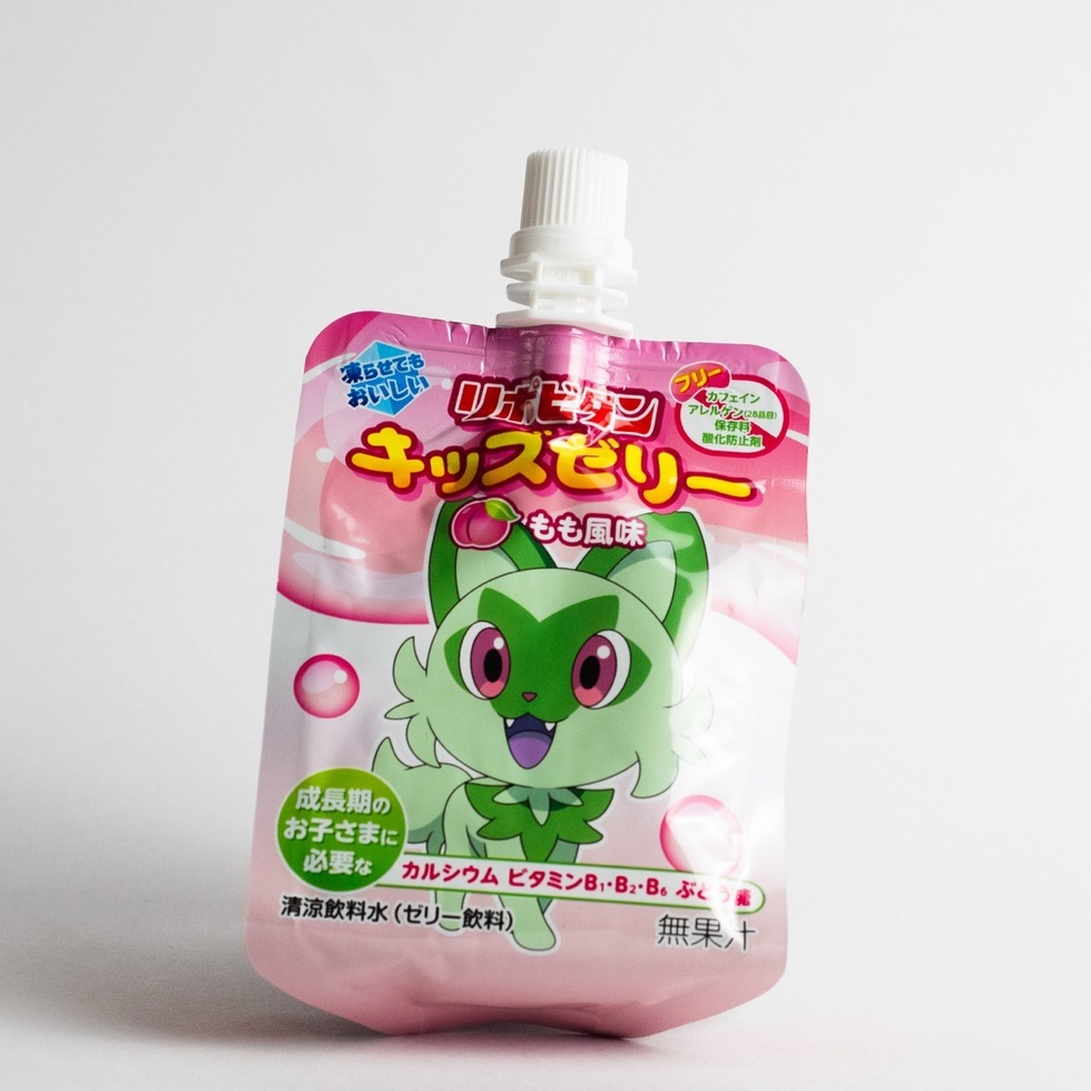 【Best Before:30/09/2025】Taisho Poket Monster Pouch Jelly Peach: Lipovitan Kids 125ml