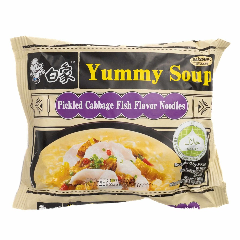 Baixiang Tang Hao He Instant Noodles Pickled Cabbage Fish Flavour 122g