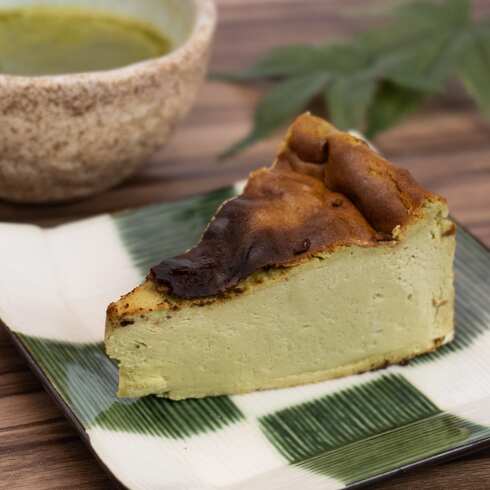 Rich Creamy Uji Matcha Basque Cheesecake by Ai Fukuoka (Head Pastry Chef of a Royal Warrant Restaurant)