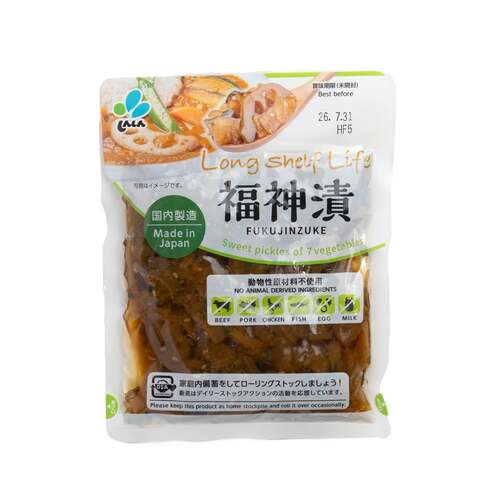 Shin-shin Fukujinzuke (Sweet Pickles of 7 Vegetables) 150g