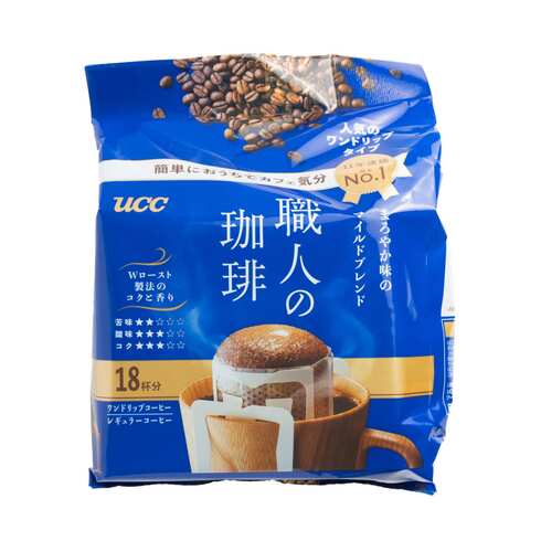 UCC Craftsman’s Coffee – Mild & Smooth Blend (18 Drip Packs)