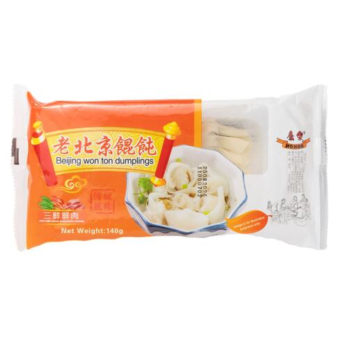 HONOR Beijing Wonton Dumplings (Pork, Prawn & Chive) 140g