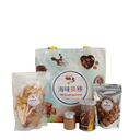 Premium Dried Seafood Health Set - Japanese Dried Scallops 150g, Hong Kong Seafood Braised Abalone In Brown Sauce (6 Pieces) 425g, Herbal Soup Pack - With Free Flounder Fish Powder 50g and a Canvas Bag