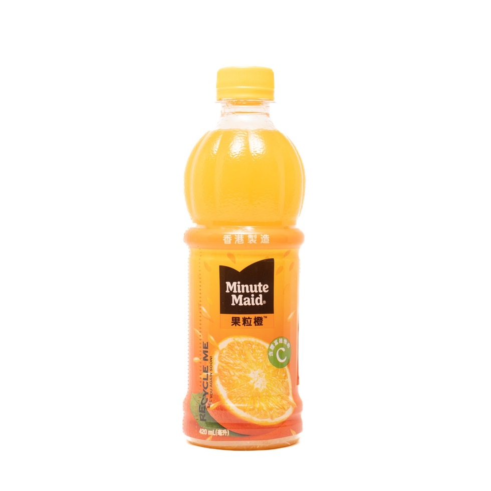 Minute Maid 果肉入りオレンジジュースドリンク 420ml（香港製造）