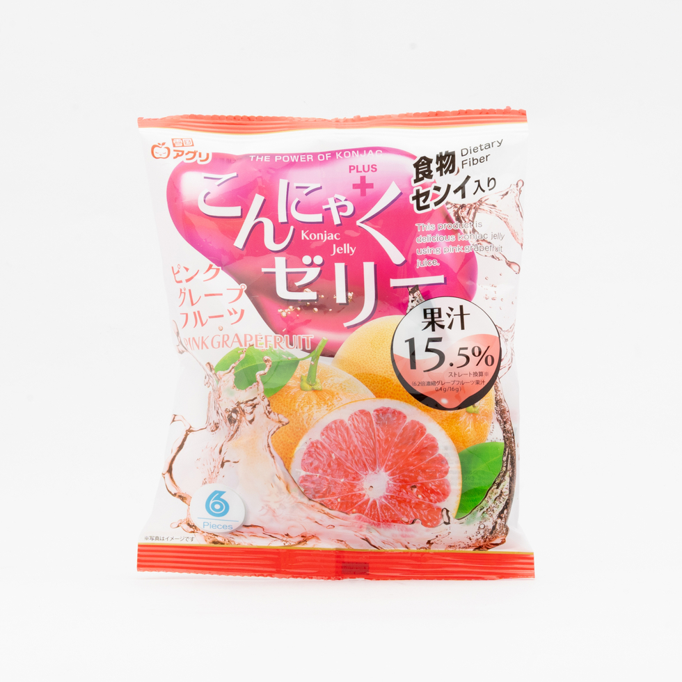 雪國Agri 蒟蒻果凍 粉紅葡萄柚口味 6個入