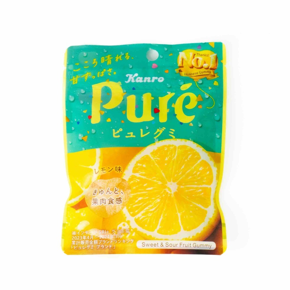 【Best Before:31/12/2025】Kanro Pure Gummy Lemon 56g