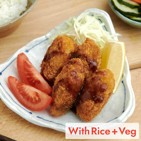 Fried Oyster (+Rice & Veg)