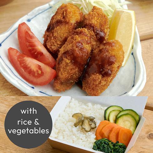 Fried Oyster (+Rice & Veg)