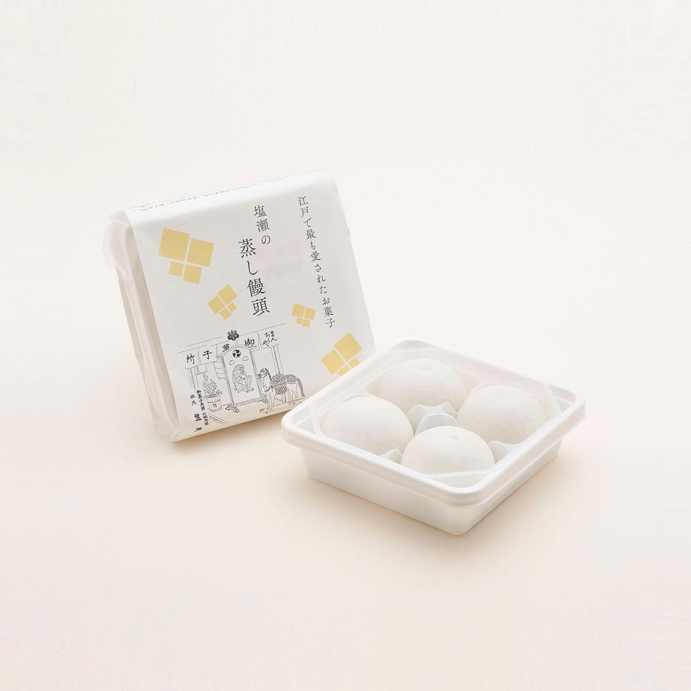 塩瀬総本家 江戶名物之首 蒸饅頭 4個